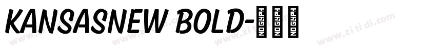 KansasNew Bold字体转换